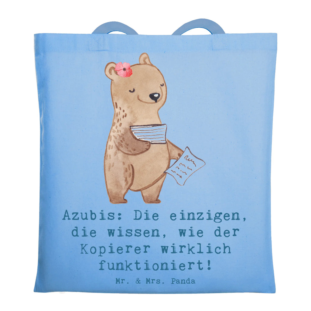 Tote bag Azubis: Die einzigen, die wissen, wie der Kopierer wirklich funktioniert! Einkaufstüte, Strandtasche, Tragetasche, Laptoptasche, Einkaufstasche, Beutel, Stoffbeutel, Schultertasche, Badetasche, Jutebeutel, Jutetasche, Tasche, Shopper, Beuteltasche, Umhängetasche, Stofftasche, Beruf, Ausbildung, Jubiläum, Abschied, Rente, Kollege, Kollegin, Geschenk, Schenken, Arbeitskollege, Mitarbeiter, Firma, Danke, Dankeschön