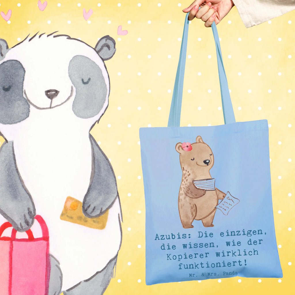 Tote bag Azubis: Die einzigen, die wissen, wie der Kopierer wirklich funktioniert! Einkaufstüte, Strandtasche, Tragetasche, Laptoptasche, Einkaufstasche, Beutel, Stoffbeutel, Schultertasche, Badetasche, Jutebeutel, Jutetasche, Tasche, Shopper, Beuteltasche, Umhängetasche, Stofftasche, Beruf, Ausbildung, Jubiläum, Abschied, Rente, Kollege, Kollegin, Geschenk, Schenken, Arbeitskollege, Mitarbeiter, Firma, Danke, Dankeschön
