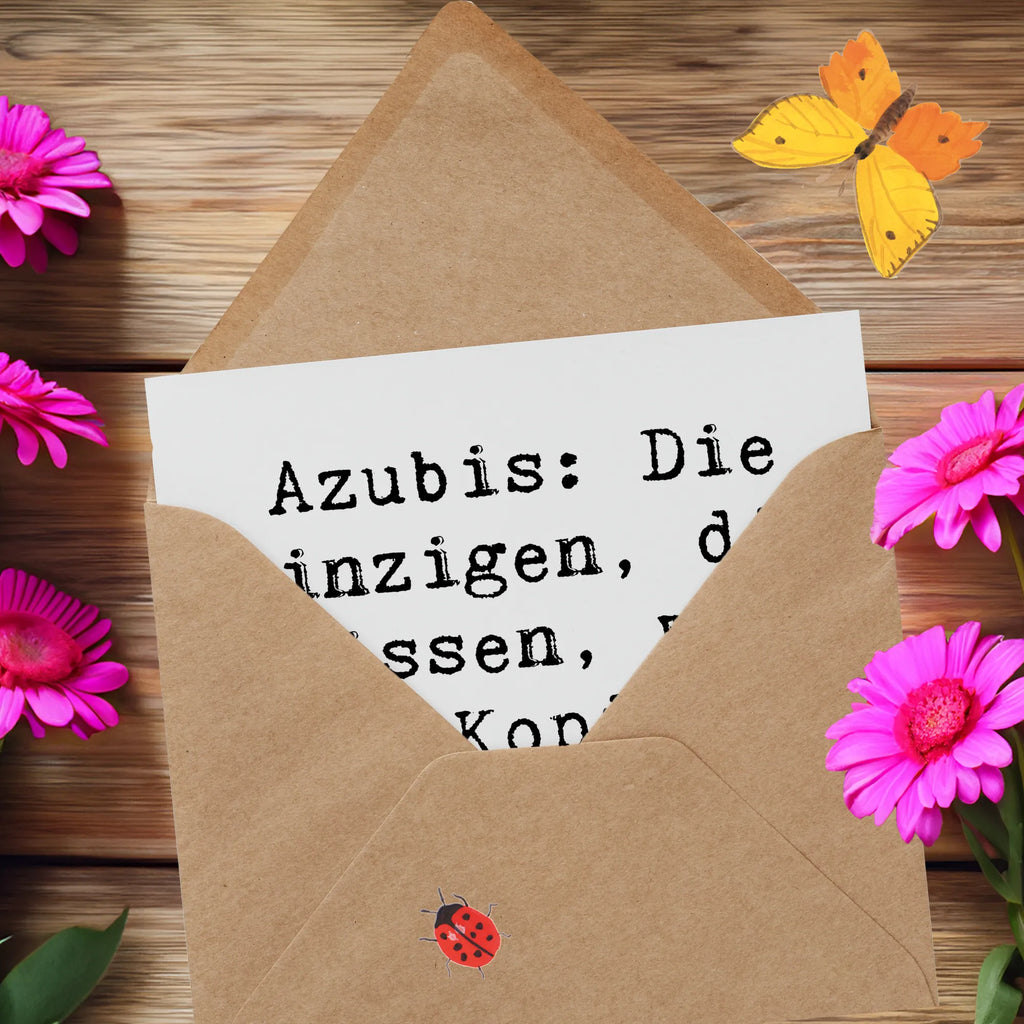 Deluxe Card Saying Azubis: Die einzigen, die wissen, wie der Kopierer wirklich funktioniert! Hochwertige Klappkarte, Karte, Geburtstagskarte, Klappkarte, Hochzeitskarte, Hochwertige Grußkarte, Einladungskarte, Glückwunschkarte, Grußkarte, Beruf, Ausbildung, Jubiläum, Abschied, Rente, Kollege, Kollegin, Geschenk, Schenken, Arbeitskollege, Mitarbeiter, Firma, Danke, Dankeschön