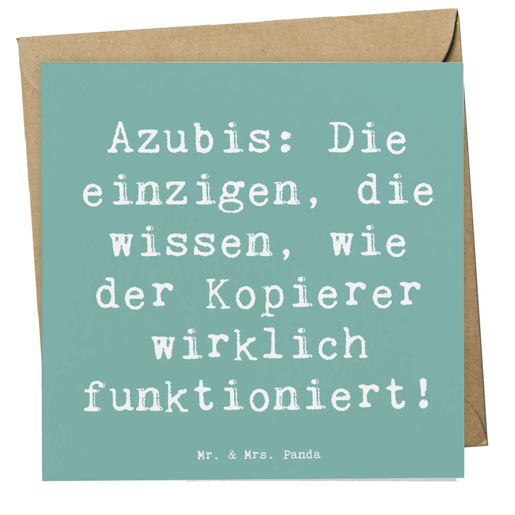 Deluxe Card Saying Azubis: Die einzigen, die wissen, wie der Kopierer wirklich funktioniert! Hochwertige Klappkarte, Karte, Geburtstagskarte, Klappkarte, Hochzeitskarte, Hochwertige Grußkarte, Einladungskarte, Glückwunschkarte, Grußkarte, Beruf, Ausbildung, Jubiläum, Abschied, Rente, Kollege, Kollegin, Geschenk, Schenken, Arbeitskollege, Mitarbeiter, Firma, Danke, Dankeschön