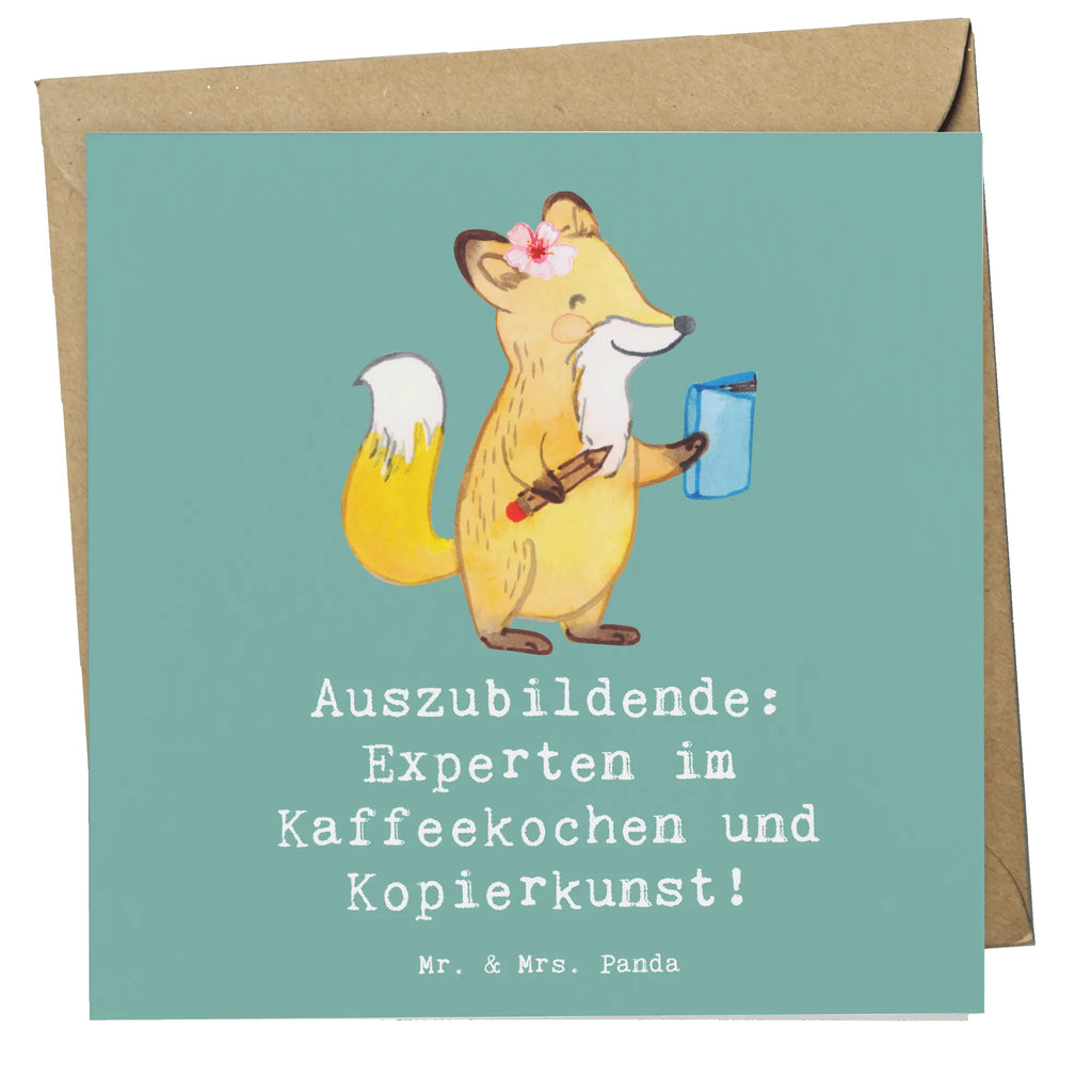 Deluxe Card Auszubildende: Experten im Kaffeekochen und Kopierkunst! Grußkarte, Einladungskarte, Hochwertige Klappkarte, Hochzeitskarte, Hochwertige Grußkarte, Geburtstagskarte, Karte, Glückwunschkarte, Klappkarte, Beruf, Ausbildung, Jubiläum, Abschied, Rente, Kollege, Kollegin, Geschenk, Schenken, Arbeitskollege, Mitarbeiter, Firma, Danke, Dankeschön