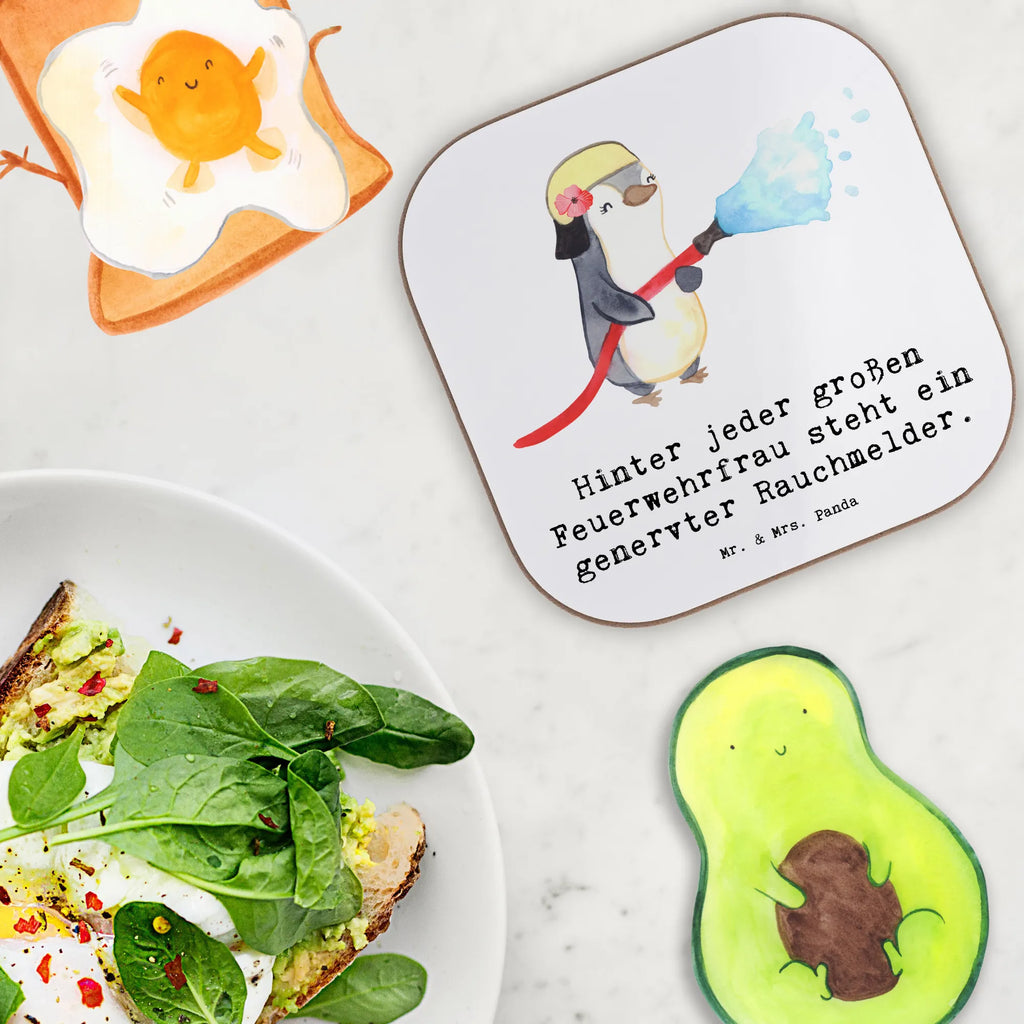 Square coaster Hinter jeder großen Feuerwehrfrau steht ein genervter Rauchmelder. Glasuntersetzer, Untersetzer, Korkuntersetzer, Untersetzer Gläser, Untersetzer für Gläser, Getränkeuntersetzer, Tassen Untersetzer, Holzuntersetzer, Bierdeckel, Untersetzer aus Holz, Untersetzer Holz, Untersetzer Design, Beruf, Ausbildung, Jubiläum, Abschied, Rente, Kollege, Kollegin, Geschenk, Schenken, Arbeitskollege, Mitarbeiter, Firma, Danke, Dankeschön