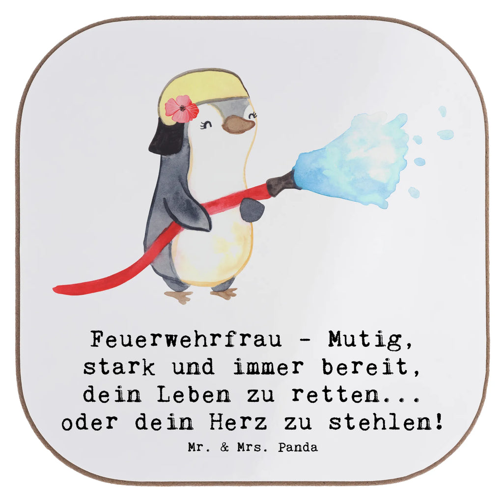 Square coaster Feuerwehrfrau - Mutig, stark und immer bereit, dein Leben zu retten... oder dein Herz zu stehlen! Korkuntersetzer, Glasuntersetzer, Untersetzer Design, Holzuntersetzer, Untersetzer Holz, Getränkeuntersetzer, Untersetzer für Gläser, Untersetzer, Tassen Untersetzer, Untersetzer Gläser, Bierdeckel, Untersetzer aus Holz, Beruf, Ausbildung, Jubiläum, Abschied, Rente, Kollege, Kollegin, Geschenk, Schenken, Arbeitskollege, Mitarbeiter, Firma, Danke, Dankeschön