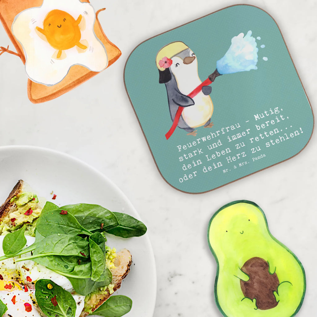 Square coaster Feuerwehrfrau - Mutig, stark und immer bereit, dein Leben zu retten... oder dein Herz zu stehlen! Korkuntersetzer, Glasuntersetzer, Untersetzer Design, Holzuntersetzer, Untersetzer Holz, Getränkeuntersetzer, Untersetzer für Gläser, Untersetzer, Tassen Untersetzer, Untersetzer Gläser, Bierdeckel, Untersetzer aus Holz, Beruf, Ausbildung, Jubiläum, Abschied, Rente, Kollege, Kollegin, Geschenk, Schenken, Arbeitskollege, Mitarbeiter, Firma, Danke, Dankeschön