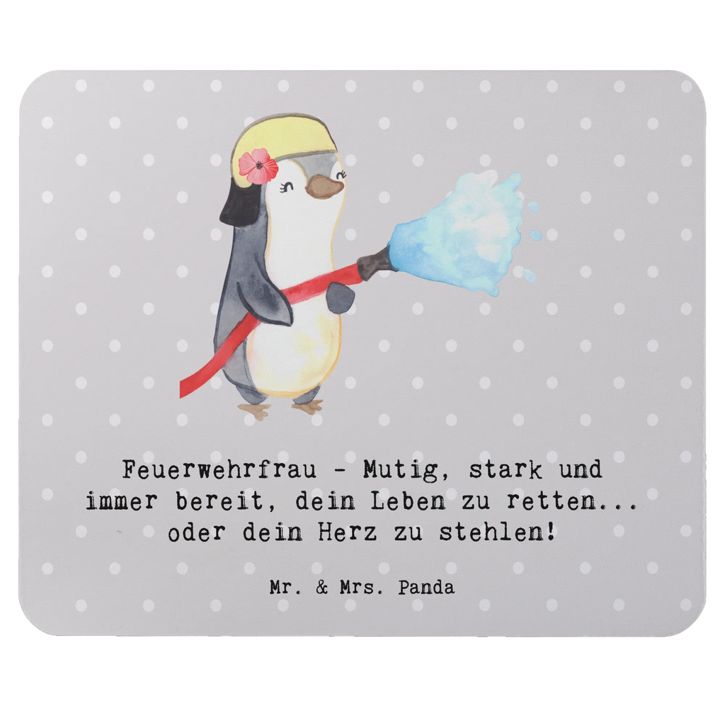 Mouse mat Feuerwehrfrau - Mutig, stark und immer bereit, dein Leben zu retten... oder dein Herz zu stehlen! Designer Mauspad, Mauspad, Einzigartiges Mauspad, PC Zubehör, Büroausstattung, Mousepad, Arbeitszimmer, Computer zubehör, Mausunterlage, Mauspad Büro, Beruf, Ausbildung, Jubiläum, Abschied, Rente, Kollege, Kollegin, Geschenk, Schenken, Arbeitskollege, Mitarbeiter, Firma, Danke, Dankeschön