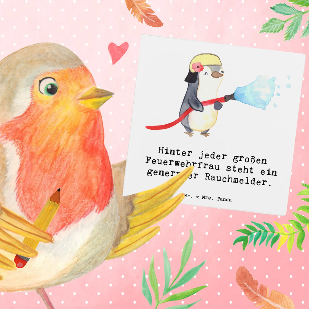 Deluxe Card Hinter jeder großen Feuerwehrfrau steht ein genervter Rauchmelder. Einladungskarte, Geburtstagskarte, Hochwertige Klappkarte, Klappkarte, Karte, Glückwunschkarte, Hochzeitskarte, Hochwertige Grußkarte, Grußkarte, Beruf, Ausbildung, Jubiläum, Abschied, Rente, Kollege, Kollegin, Geschenk, Schenken, Arbeitskollege, Mitarbeiter, Firma, Danke, Dankeschön