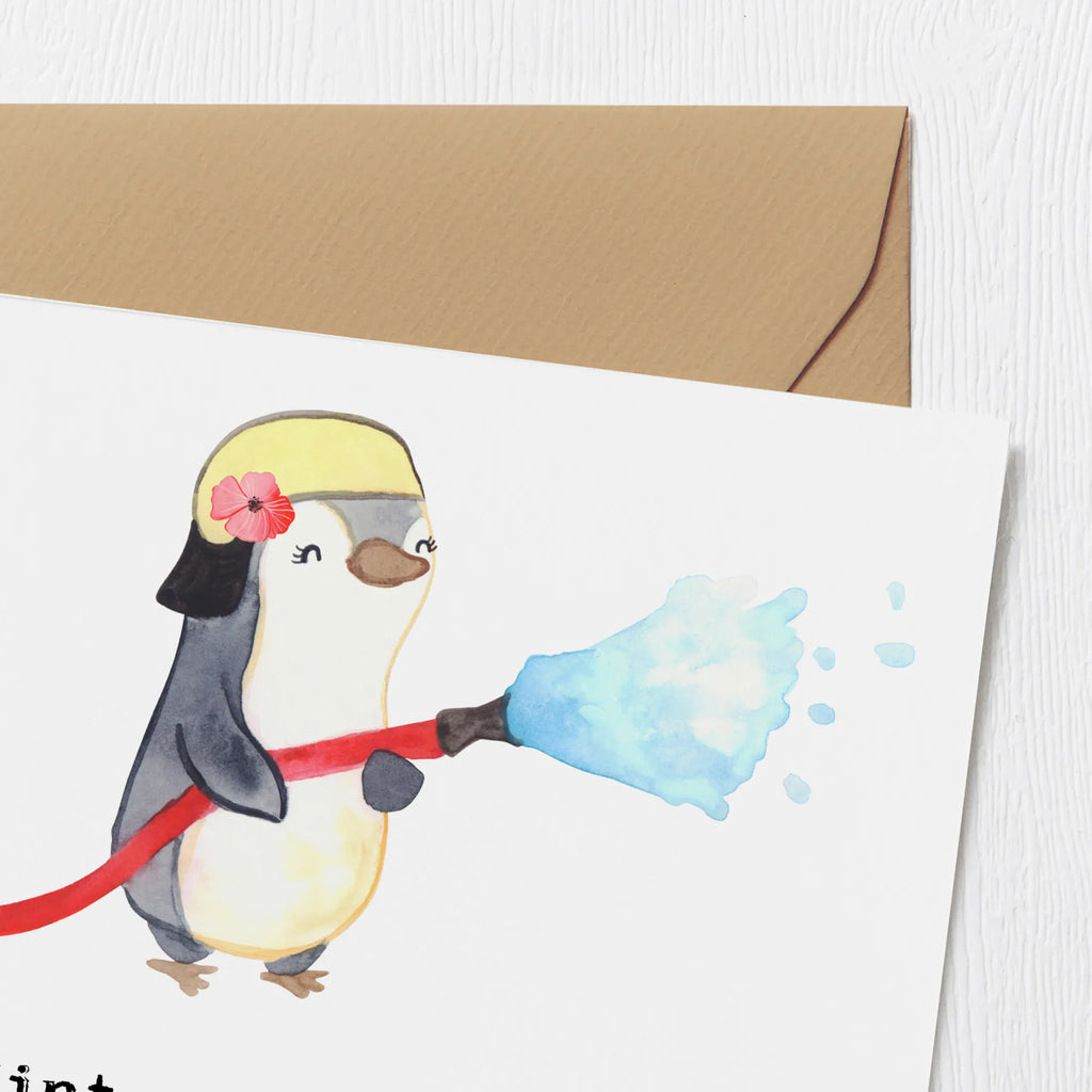 Deluxe Card Hinter jeder großen Feuerwehrfrau steht ein genervter Rauchmelder. Einladungskarte, Geburtstagskarte, Hochwertige Klappkarte, Klappkarte, Karte, Glückwunschkarte, Hochzeitskarte, Hochwertige Grußkarte, Grußkarte, Beruf, Ausbildung, Jubiläum, Abschied, Rente, Kollege, Kollegin, Geschenk, Schenken, Arbeitskollege, Mitarbeiter, Firma, Danke, Dankeschön