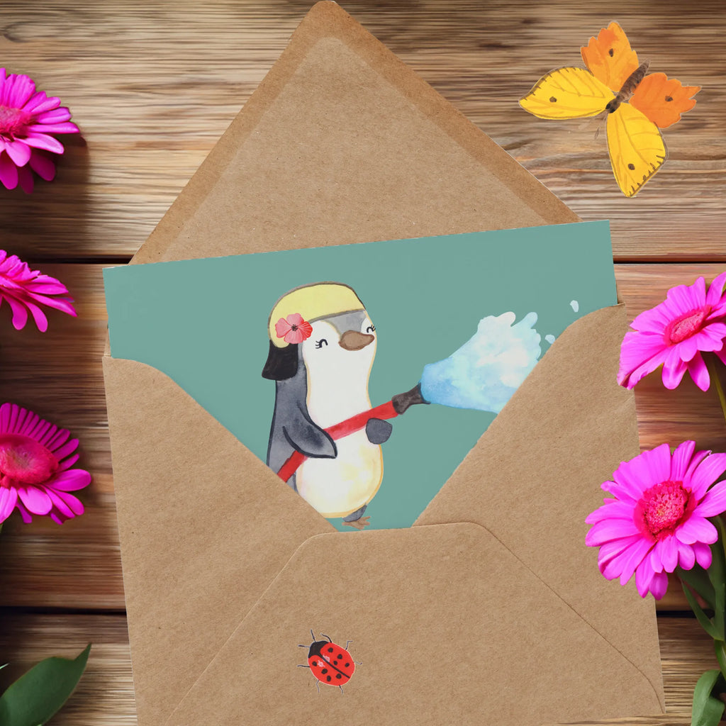 Deluxe Card Hinter jeder großen Feuerwehrfrau steht ein genervter Rauchmelder. Einladungskarte, Geburtstagskarte, Hochwertige Klappkarte, Klappkarte, Karte, Glückwunschkarte, Hochzeitskarte, Hochwertige Grußkarte, Grußkarte, Beruf, Ausbildung, Jubiläum, Abschied, Rente, Kollege, Kollegin, Geschenk, Schenken, Arbeitskollege, Mitarbeiter, Firma, Danke, Dankeschön