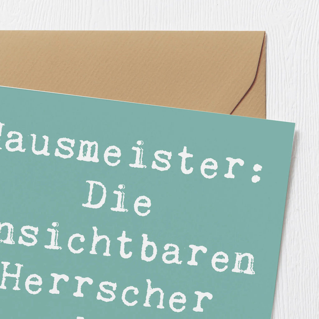 Deluxe Card Saying Hausmeister: Die unsichtbaren Herrscher des Gebäudes Hochzeitskarte, Einladungskarte, Hochwertige Grußkarte, Grußkarte, Glückwunschkarte, Hochwertige Klappkarte, Karte, Klappkarte, Geburtstagskarte, Beruf, Ausbildung, Jubiläum, Abschied, Rente, Kollege, Kollegin, Geschenk, Schenken, Arbeitskollege, Mitarbeiter, Firma, Danke, Dankeschön