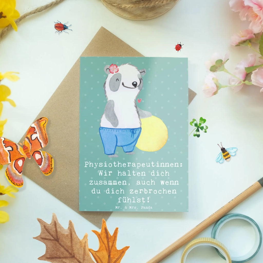 Greetings card Physiotherapeutinnen: Wir halten dich zusammen, auch wenn du dich zerbrochen fühlst! Karte, Geburtstagskarte, Hochzeitskarte, Glückwunschkarte, Ansichtskarten, Einladungskarte, Klappkarte, Grußkarte, Beruf, Ausbildung, Jubiläum, Abschied, Rente, Kollege, Kollegin, Geschenk, Schenken, Arbeitskollege, Mitarbeiter, Firma, Danke, Dankeschön