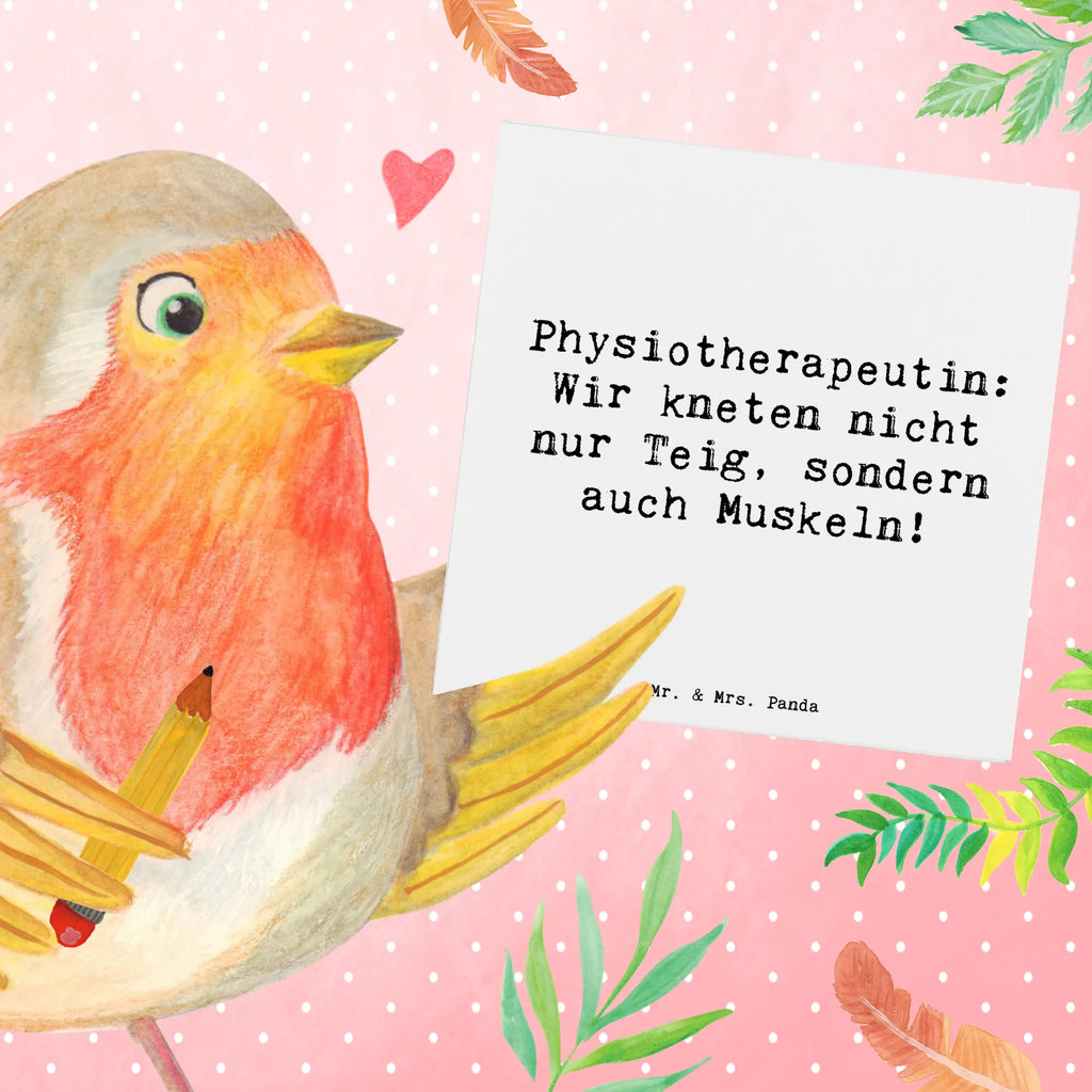 Deluxe Card Saying Physiotherapeutin: Wir kneten nicht nur Teig, sondern auch Muskeln! Hochwertige Grußkarte, Glückwunschkarte, Karte, Grußkarte, Klappkarte, Geburtstagskarte, Hochzeitskarte, Hochwertige Klappkarte, Einladungskarte, Beruf, Ausbildung, Jubiläum, Abschied, Rente, Kollege, Kollegin, Geschenk, Schenken, Arbeitskollege, Mitarbeiter, Firma, Danke, Dankeschön