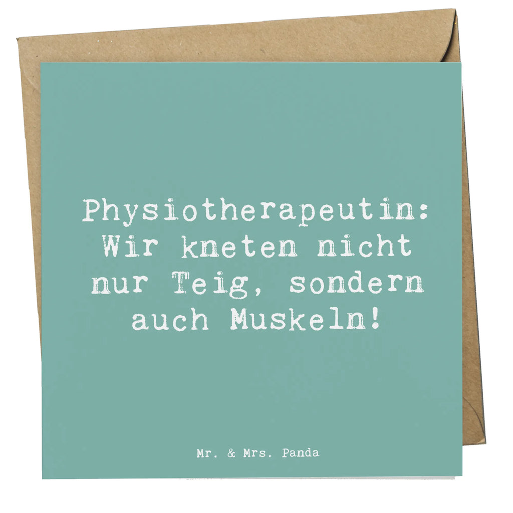 Deluxe Card Saying Physiotherapeutin: Wir kneten nicht nur Teig, sondern auch Muskeln! Hochwertige Grußkarte, Glückwunschkarte, Karte, Grußkarte, Klappkarte, Geburtstagskarte, Hochzeitskarte, Hochwertige Klappkarte, Einladungskarte, Beruf, Ausbildung, Jubiläum, Abschied, Rente, Kollege, Kollegin, Geschenk, Schenken, Arbeitskollege, Mitarbeiter, Firma, Danke, Dankeschön
