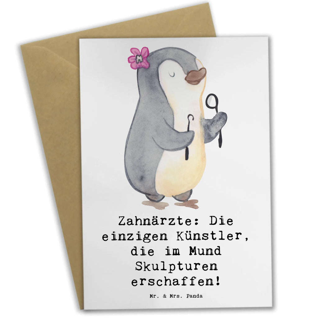 Greetings card Zahnärzte: Die einzigen Künstler, die im Mund Skulpturen erschaffen! Einladungskarte, Glückwunschkarte, Ansichtskarten, Karte, Klappkarte, Grußkarte, Hochzeitskarte, Geburtstagskarte, Beruf, Ausbildung, Jubiläum, Abschied, Rente, Kollege, Kollegin, Geschenk, Schenken, Arbeitskollege, Mitarbeiter, Firma, Danke, Dankeschön