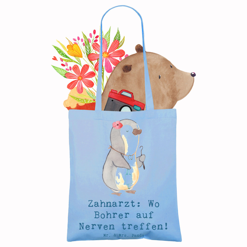 Tote bag Zahnarzt: Wo Bohrer auf Nerven treffen! Umhängetasche, Badetasche, Stoffbeutel, Jutetasche, Strandtasche, Einkaufstüte, Stofftasche, Shopper, Tasche, Tragetasche, Beuteltasche, Schultertasche, Jutebeutel, Einkaufstasche, Beutel, Laptoptasche, Beruf, Ausbildung, Jubiläum, Abschied, Rente, Kollege, Kollegin, Geschenk, Schenken, Arbeitskollege, Mitarbeiter, Firma, Danke, Dankeschön