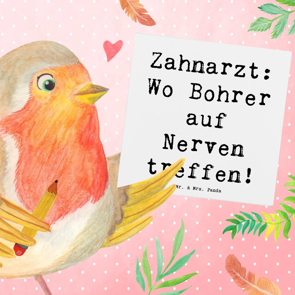 Deluxe Card Saying Zahnarzt: Wo Bohrer auf Nerven treffen! Klappkarte, Hochzeitskarte, Karte, Hochwertige Klappkarte, Einladungskarte, Hochwertige Grußkarte, Grußkarte, Glückwunschkarte, Geburtstagskarte, Beruf, Ausbildung, Jubiläum, Abschied, Rente, Kollege, Kollegin, Geschenk, Schenken, Arbeitskollege, Mitarbeiter, Firma, Danke, Dankeschön