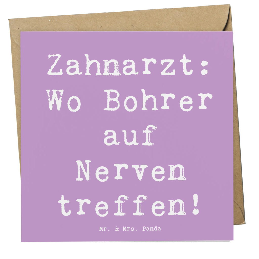 Deluxe Card Saying Zahnarzt: Wo Bohrer auf Nerven treffen! Klappkarte, Hochzeitskarte, Karte, Hochwertige Klappkarte, Einladungskarte, Hochwertige Grußkarte, Grußkarte, Glückwunschkarte, Geburtstagskarte, Beruf, Ausbildung, Jubiläum, Abschied, Rente, Kollege, Kollegin, Geschenk, Schenken, Arbeitskollege, Mitarbeiter, Firma, Danke, Dankeschön