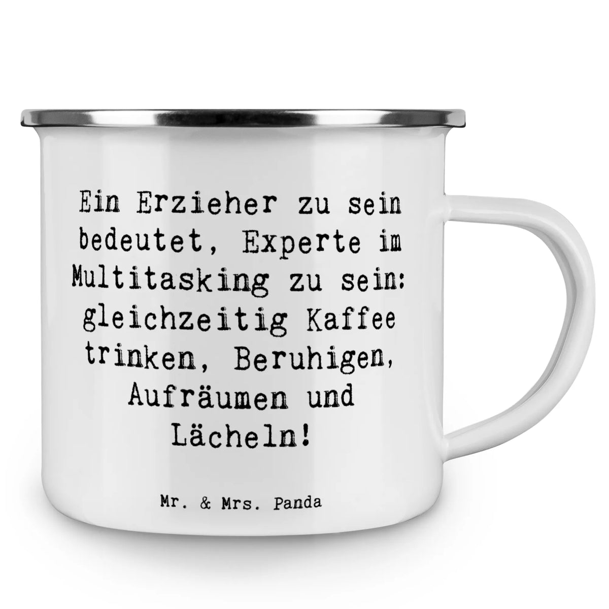Camping Emaille Tasse Spruch Multitasking Erzieher blechbecher, Teetasse, Blechtasse, becher emaille, Emaille Becher, Emailletasse, reisetasse, Campingtasse, Campingbecher, Motivtasse, Outdoor Tasse, metallbecher, Kaffeepott, Emaille Tasse, wandertasse, Teebecher, emaillebecher, Reisebecher, Pott, Haferl, Outdoor Becher, outdoortasse, wanderbecher, Tasse Emaille, Geschenk, Schenken, Jubiläum, Danke, Dankeschön, Beruf, Ausbildung, Abschied, Rente, Kollege, Kollegin, Arbeitskollege, Mitarbeiter, Firma