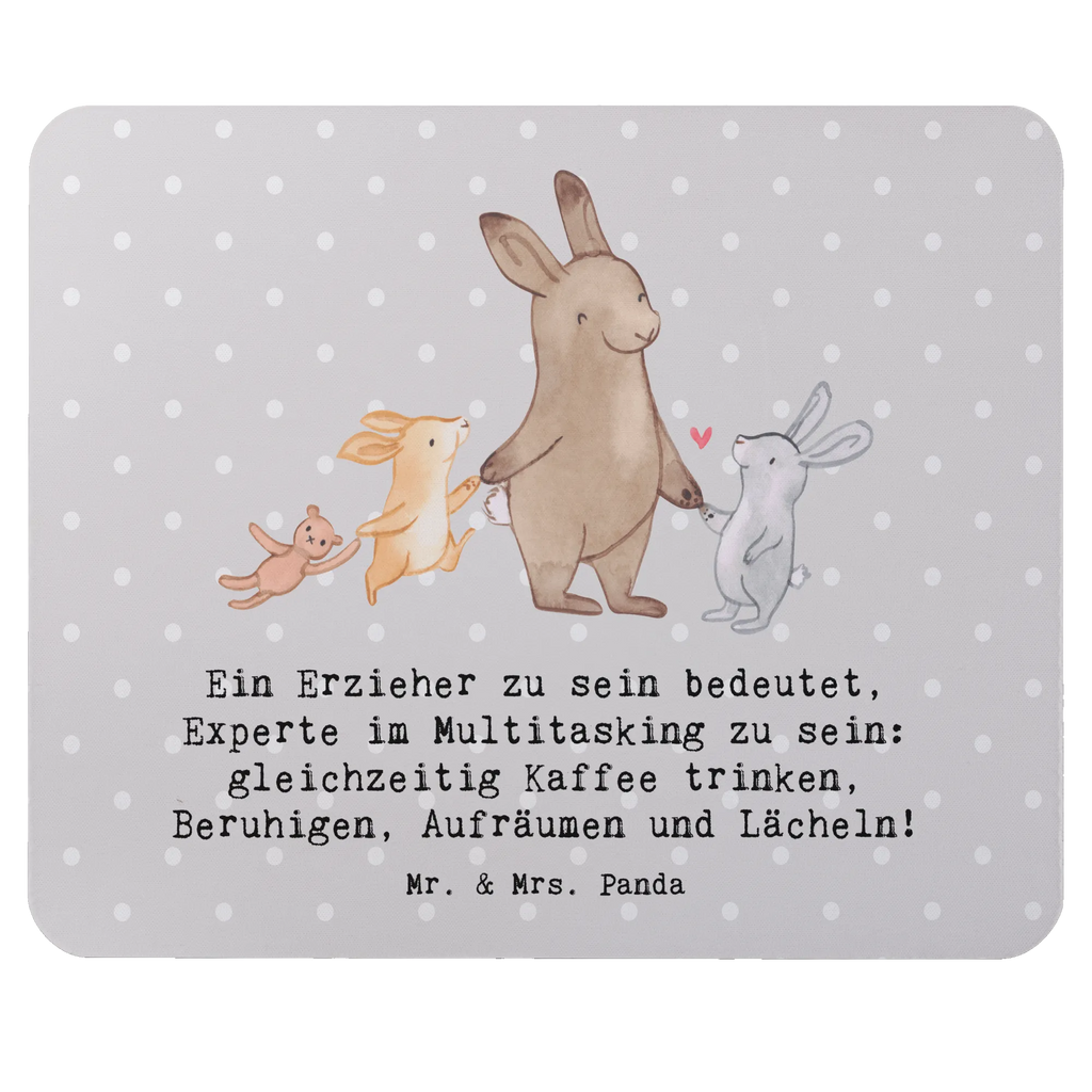 Mouse mat Ein Erzieher zu sein bedeutet, Experte im Multitasking zu sein: gleichzeitig Kaffee trinken, Beruhigen, Aufräumen und Lächeln! Mauspad Büro, Büroausstattung, PC Zubehör, Mausunterlage, Arbeitszimmer, Mousepad, Mauspad, Computer zubehör, Einzigartiges Mauspad, Designer Mauspad, Beruf, Ausbildung, Jubiläum, Abschied, Rente, Kollege, Kollegin, Geschenk, Schenken, Arbeitskollege, Mitarbeiter, Firma, Danke, Dankeschön