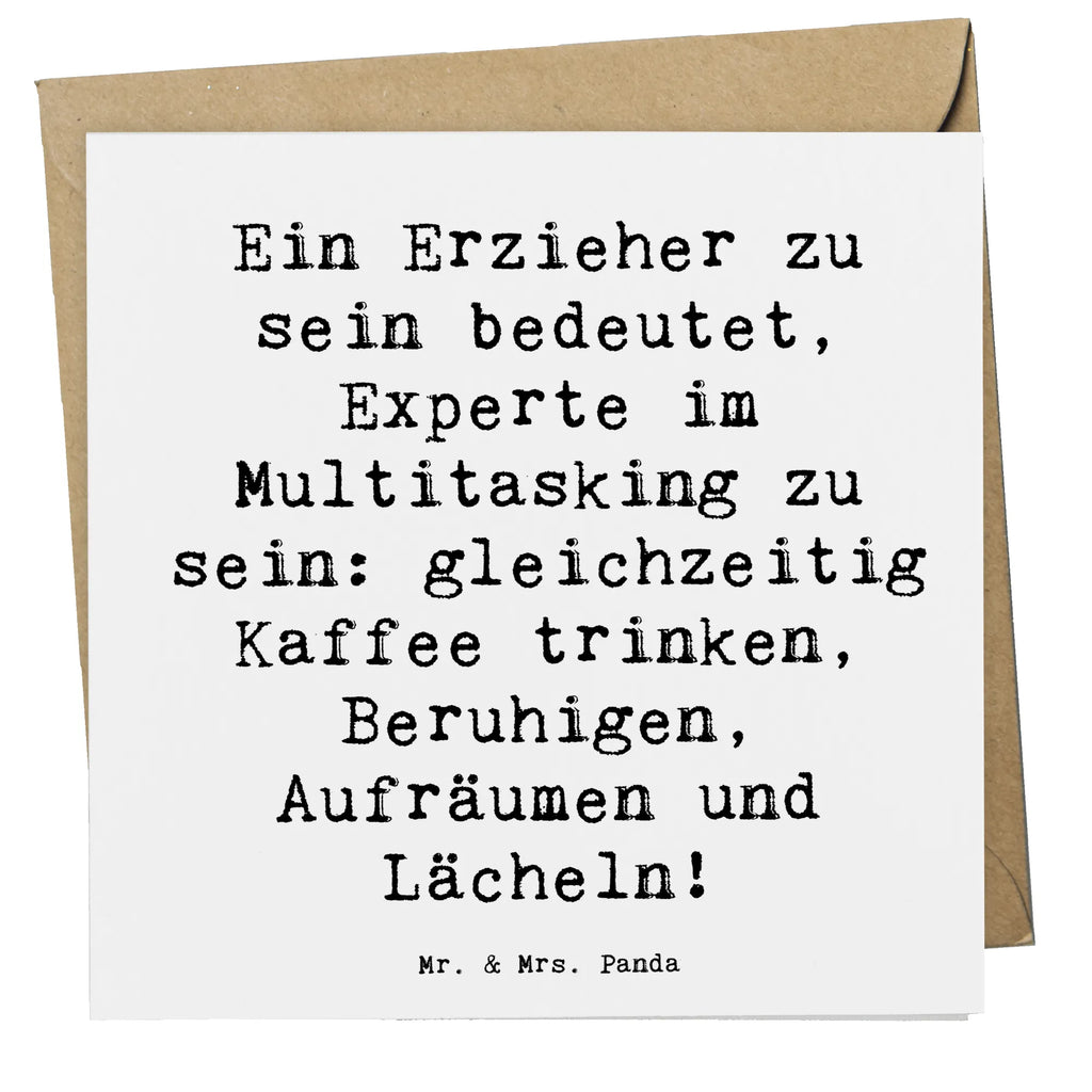 Deluxe Karte Spruch Multitasking Erzieher Hochwertige Grußkarte, Grußkarte, Glückwunschkarte, Geburtstagskarte, Karte, Hochzeitskarte, Hochwertige Klappkarte, Einladungskarte, Klappkarte, Beruf, Ausbildung, Jubiläum, Abschied, Rente, Kollege, Kollegin, Geschenk, Schenken, Arbeitskollege, Mitarbeiter, Firma, Danke, Dankeschön