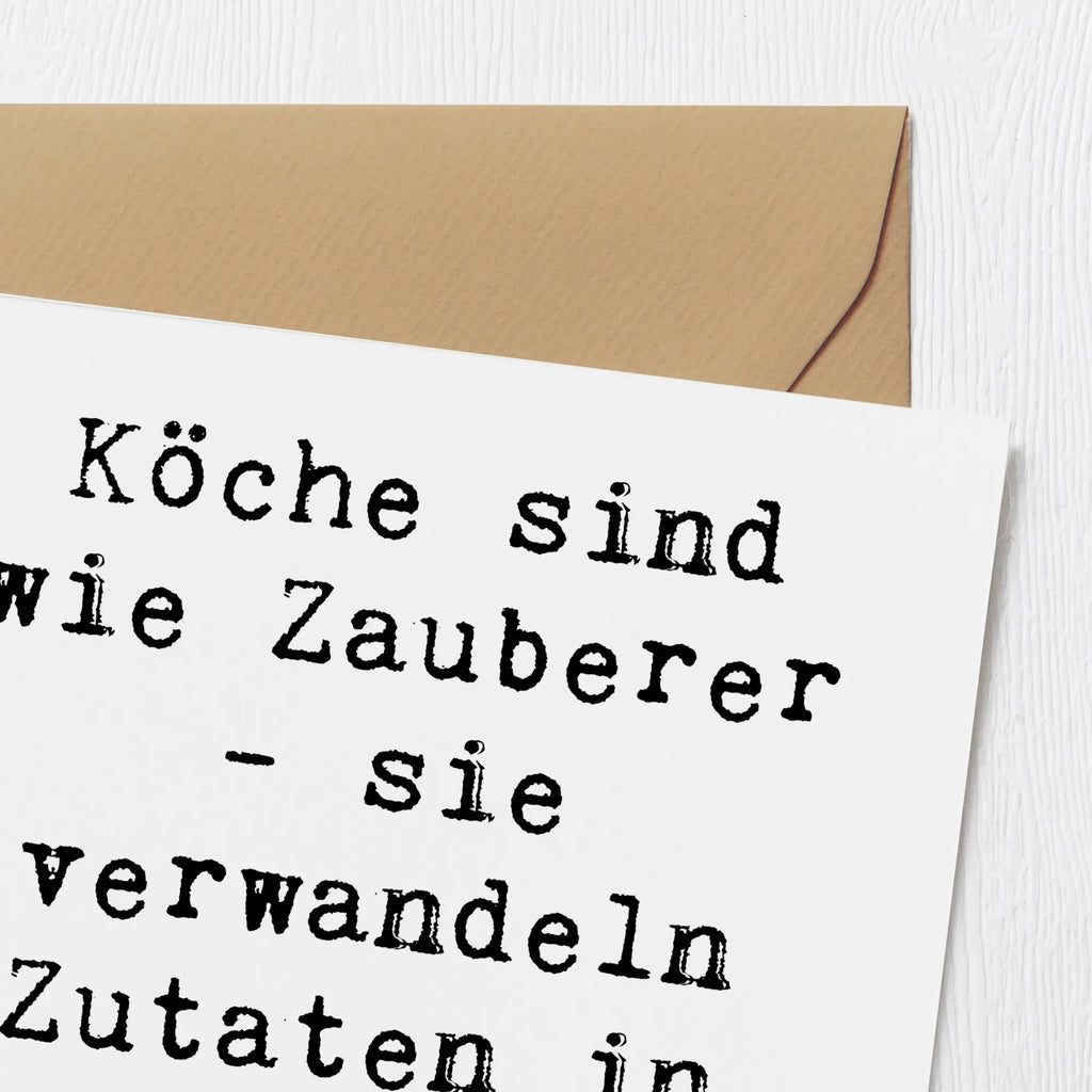 Deluxe Card Saying Köche sind wie Zauberer - sie verwandeln Zutaten in köstliche Meisterwerke! Karte, Einladungskarte, Klappkarte, Hochwertige Grußkarte, Hochzeitskarte, Hochwertige Klappkarte, Grußkarte, Geburtstagskarte, Glückwunschkarte, Beruf, Ausbildung, Jubiläum, Abschied, Rente, Kollege, Kollegin, Geschenk, Schenken, Arbeitskollege, Mitarbeiter, Firma, Danke, Dankeschön