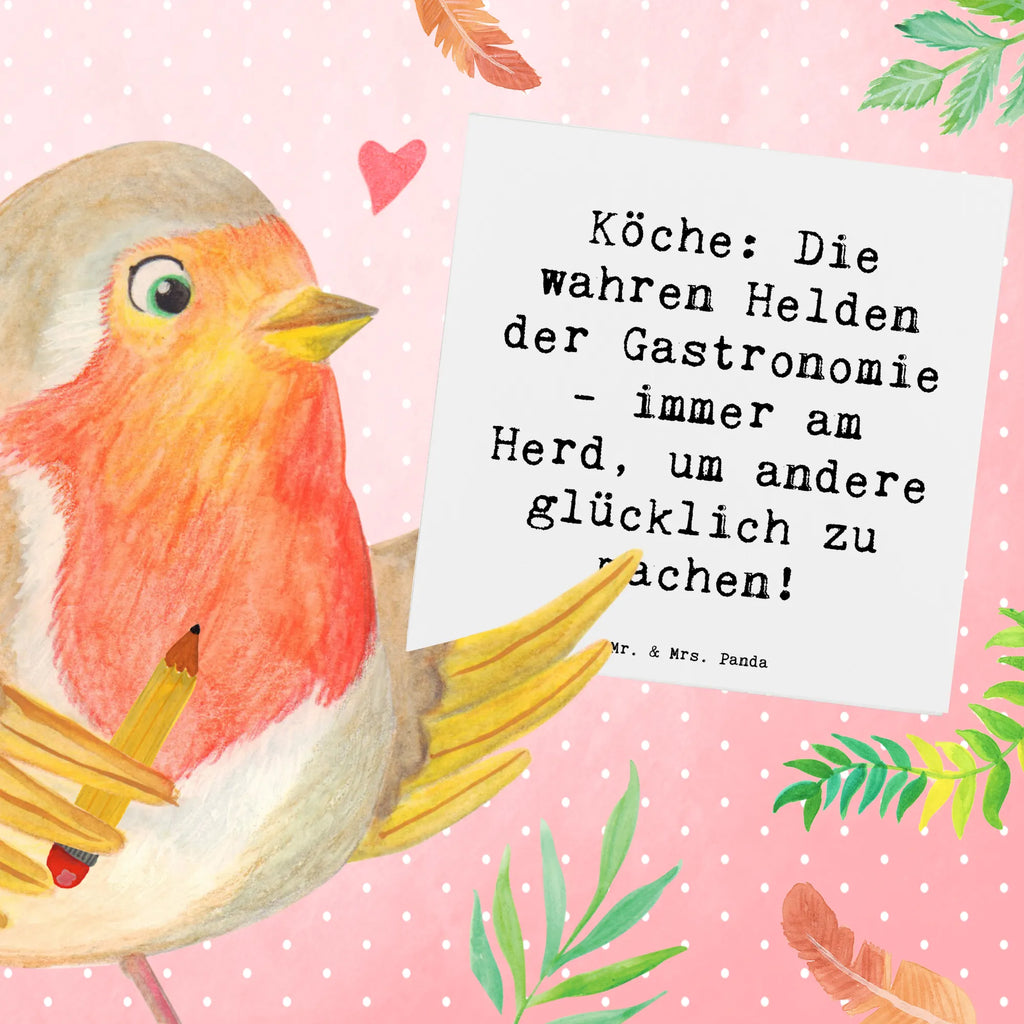 Deluxe Card Saying Köche: Die wahren Helden der Gastronomie - immer am Herd, um andere glücklich zu machen! Grußkarte, Klappkarte, Hochzeitskarte, Geburtstagskarte, Glückwunschkarte, Karte, Einladungskarte, Hochwertige Grußkarte, Hochwertige Klappkarte, Beruf, Ausbildung, Jubiläum, Abschied, Rente, Kollege, Kollegin, Geschenk, Schenken, Arbeitskollege, Mitarbeiter, Firma, Danke, Dankeschön