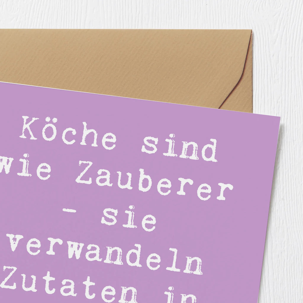 Deluxe Card Saying Köche sind wie Zauberer - sie verwandeln Zutaten in köstliche Meisterwerke! Karte, Einladungskarte, Klappkarte, Hochwertige Grußkarte, Hochzeitskarte, Hochwertige Klappkarte, Grußkarte, Geburtstagskarte, Glückwunschkarte, Beruf, Ausbildung, Jubiläum, Abschied, Rente, Kollege, Kollegin, Geschenk, Schenken, Arbeitskollege, Mitarbeiter, Firma, Danke, Dankeschön