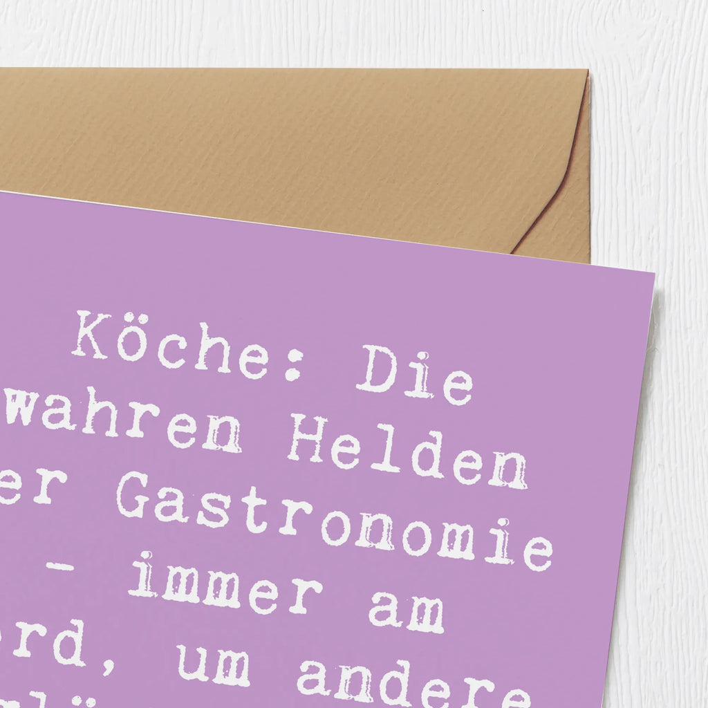 Deluxe Card Saying Köche: Die wahren Helden der Gastronomie - immer am Herd, um andere glücklich zu machen! Grußkarte, Klappkarte, Hochzeitskarte, Geburtstagskarte, Glückwunschkarte, Karte, Einladungskarte, Hochwertige Grußkarte, Hochwertige Klappkarte, Beruf, Ausbildung, Jubiläum, Abschied, Rente, Kollege, Kollegin, Geschenk, Schenken, Arbeitskollege, Mitarbeiter, Firma, Danke, Dankeschön