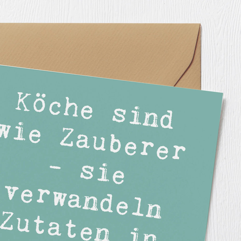 Deluxe Card Saying Köche sind wie Zauberer - sie verwandeln Zutaten in köstliche Meisterwerke! Karte, Einladungskarte, Klappkarte, Hochwertige Grußkarte, Hochzeitskarte, Hochwertige Klappkarte, Grußkarte, Geburtstagskarte, Glückwunschkarte, Beruf, Ausbildung, Jubiläum, Abschied, Rente, Kollege, Kollegin, Geschenk, Schenken, Arbeitskollege, Mitarbeiter, Firma, Danke, Dankeschön