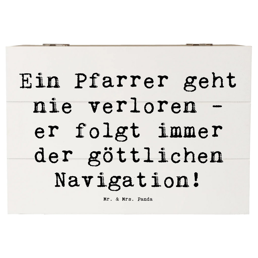 Wooden chest Saying Ein Pfarrer geht nie verloren - er folgt immer der göttlichen Navigation! Schatulle, Geschenkbox, Erinnerungsbox, Truhe, Aufbewahrungsbox, Holzkiste, Dekokiste, XXL, Geschenkdose, Schatzkiste, Kiste, Erinnerungskiste, Beruf, Ausbildung, Jubiläum, Abschied, Rente, Kollege, Kollegin, Geschenk, Schenken, Arbeitskollege, Mitarbeiter, Firma, Danke, Dankeschön