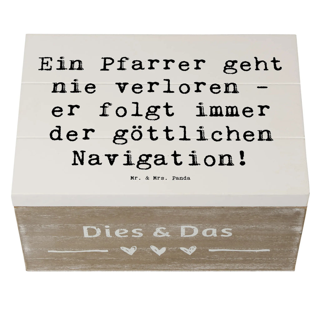 Wooden chest Saying Ein Pfarrer geht nie verloren - er folgt immer der göttlichen Navigation! Schatulle, Geschenkbox, Erinnerungsbox, Truhe, Aufbewahrungsbox, Holzkiste, Dekokiste, XXL, Geschenkdose, Schatzkiste, Kiste, Erinnerungskiste, Beruf, Ausbildung, Jubiläum, Abschied, Rente, Kollege, Kollegin, Geschenk, Schenken, Arbeitskollege, Mitarbeiter, Firma, Danke, Dankeschön