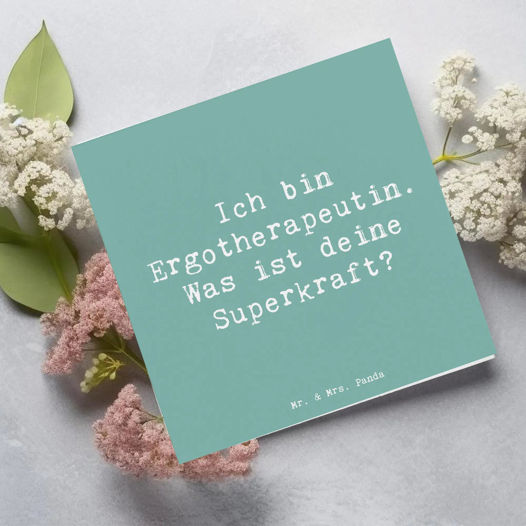 Deluxe Card Saying Ich bin Ergotherapeutin. Was ist deine Superkraft? Karte, Grußkarte, Geburtstagskarte, Hochwertige Klappkarte, Klappkarte, Hochwertige Grußkarte, Glückwunschkarte, Hochzeitskarte, Einladungskarte, Beruf, Ausbildung, Jubiläum, Abschied, Rente, Kollege, Kollegin, Geschenk, Schenken, Arbeitskollege, Mitarbeiter, Firma, Danke, Dankeschön