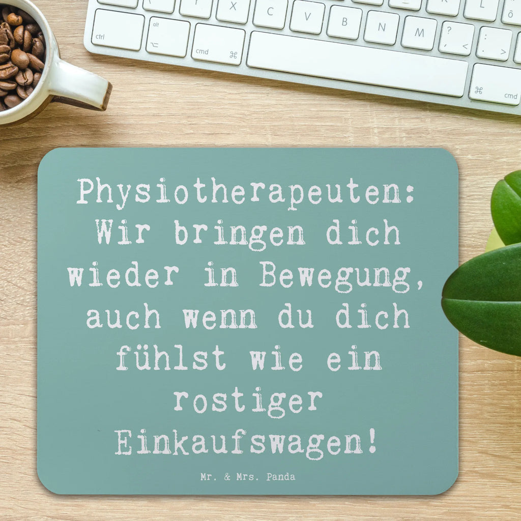 Mouse mat Saying Physiotherapeuten: Wir bringen dich wieder in Bewegung, auch wenn du dich fühlst wie ein rostiger Einkaufswagen! PC Zubehör, Einzigartiges Mauspad, Designer Mauspad, Computer zubehör, Mauspad Büro, Arbeitszimmer, Büroausstattung, Mousepad, Mauspad, Mausunterlage, Beruf, Ausbildung, Jubiläum, Abschied, Rente, Kollege, Kollegin, Geschenk, Schenken, Arbeitskollege, Mitarbeiter, Firma, Danke, Dankeschön