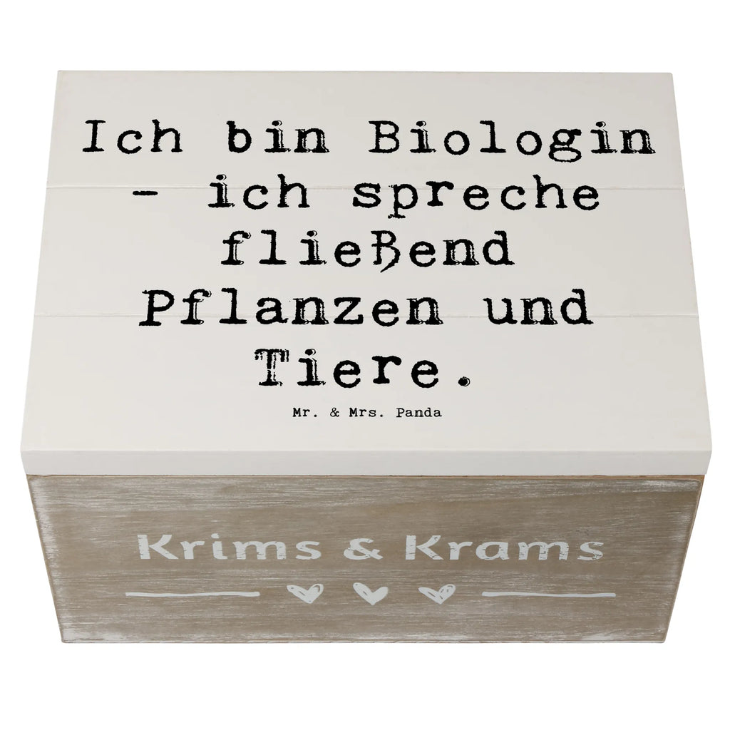 Wooden chest Saying Ich bin Biologin - ich spreche fließend Pflanzen und Tiere. Aufbewahrungsbox, Geschenkbox, XXL, Kiste, Dekokiste, Geschenkdose, Holzkiste, Erinnerungskiste, Truhe, Erinnerungsbox, Schatzkiste, Schatulle, Beruf, Ausbildung, Jubiläum, Abschied, Rente, Kollege, Kollegin, Geschenk, Schenken, Arbeitskollege, Mitarbeiter, Firma, Danke, Dankeschön