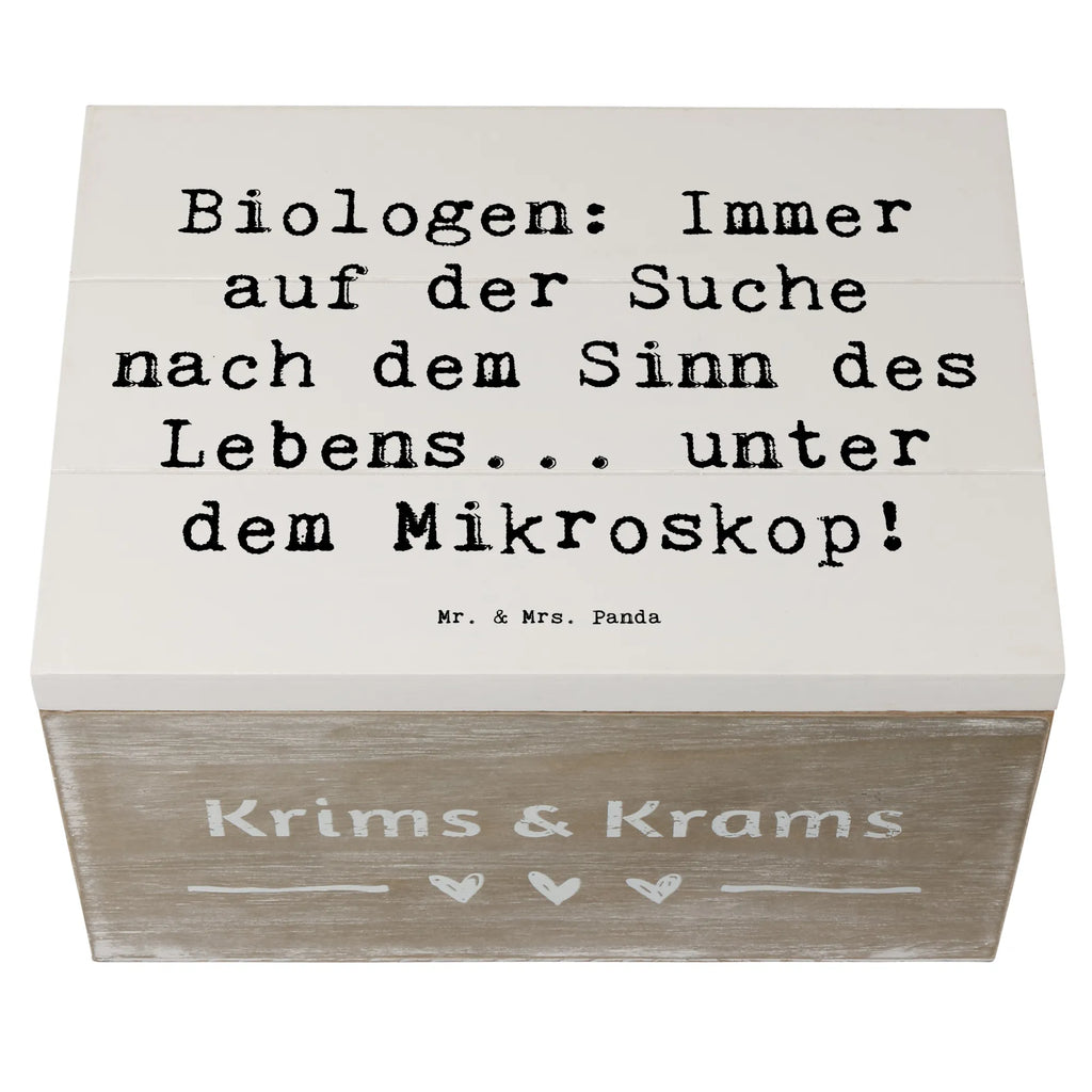 Wooden chest Saying Biologen: Immer auf der Suche nach dem Sinn des Lebens... unter dem Mikroskop! Kiste, XXL, Aufbewahrungsbox, Schatzkiste, Truhe, Geschenkdose, Geschenkbox, Erinnerungsbox, Erinnerungskiste, Holzkiste, Dekokiste, Schatulle, Beruf, Ausbildung, Jubiläum, Abschied, Rente, Kollege, Kollegin, Geschenk, Schenken, Arbeitskollege, Mitarbeiter, Firma, Danke, Dankeschön