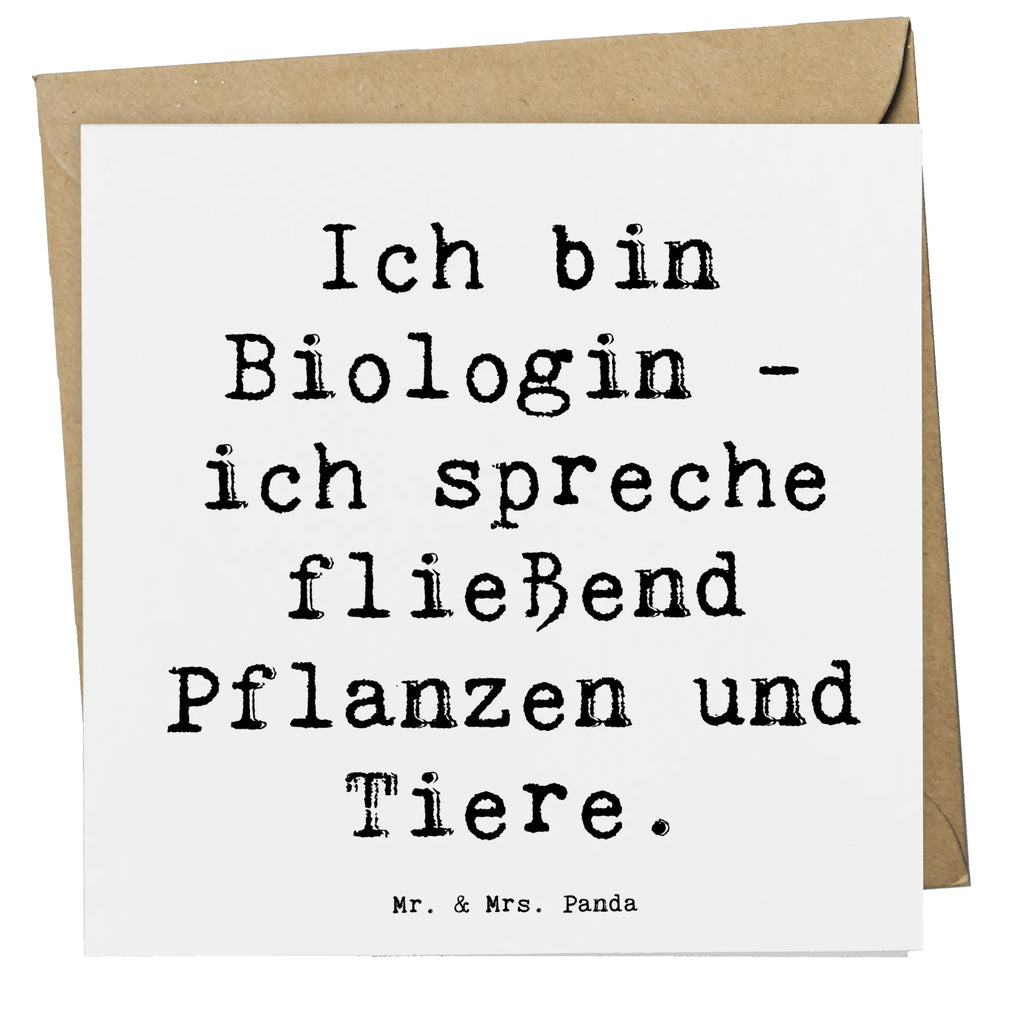 Deluxe Card Saying Ich bin Biologin - ich spreche fließend Pflanzen und Tiere. Karte, Hochzeitskarte, Glückwunschkarte, Geburtstagskarte, Hochwertige Grußkarte, Klappkarte, Grußkarte, Einladungskarte, Hochwertige Klappkarte, Beruf, Ausbildung, Jubiläum, Abschied, Rente, Kollege, Kollegin, Geschenk, Schenken, Arbeitskollege, Mitarbeiter, Firma, Danke, Dankeschön