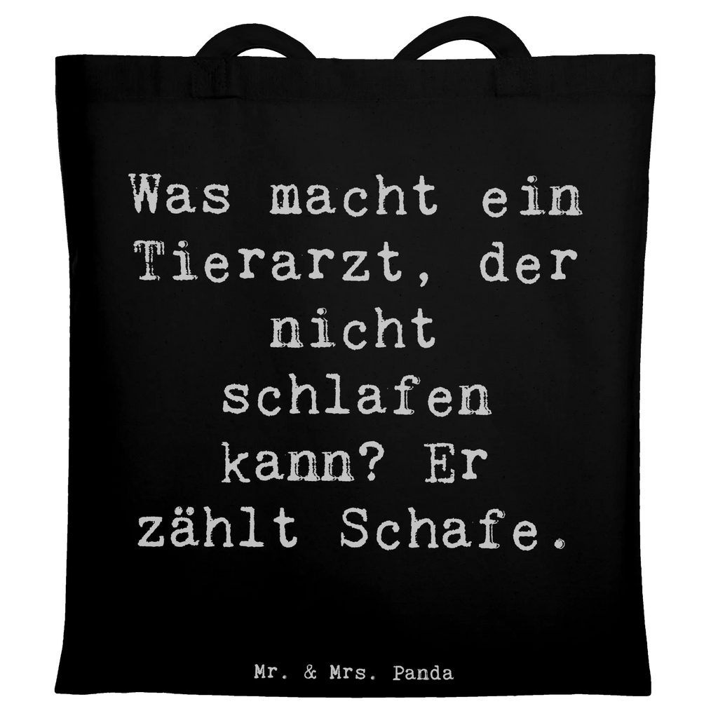Tote bag Saying Was macht ein Tierarzt, der nicht schlafen kann? Er zählt Schafe. Schultertasche, Badetasche, Strandtasche, Umhängetasche, Jutebeutel, Stoffbeutel, Jutetasche, Shopper, Einkaufstasche, Beuteltasche, Beutel, Laptoptasche, Tragetasche, Einkaufstüte, Tasche, Stofftasche, Beruf, Ausbildung, Jubiläum, Abschied, Rente, Kollege, Kollegin, Geschenk, Schenken, Arbeitskollege, Mitarbeiter, Firma, Danke, Dankeschön