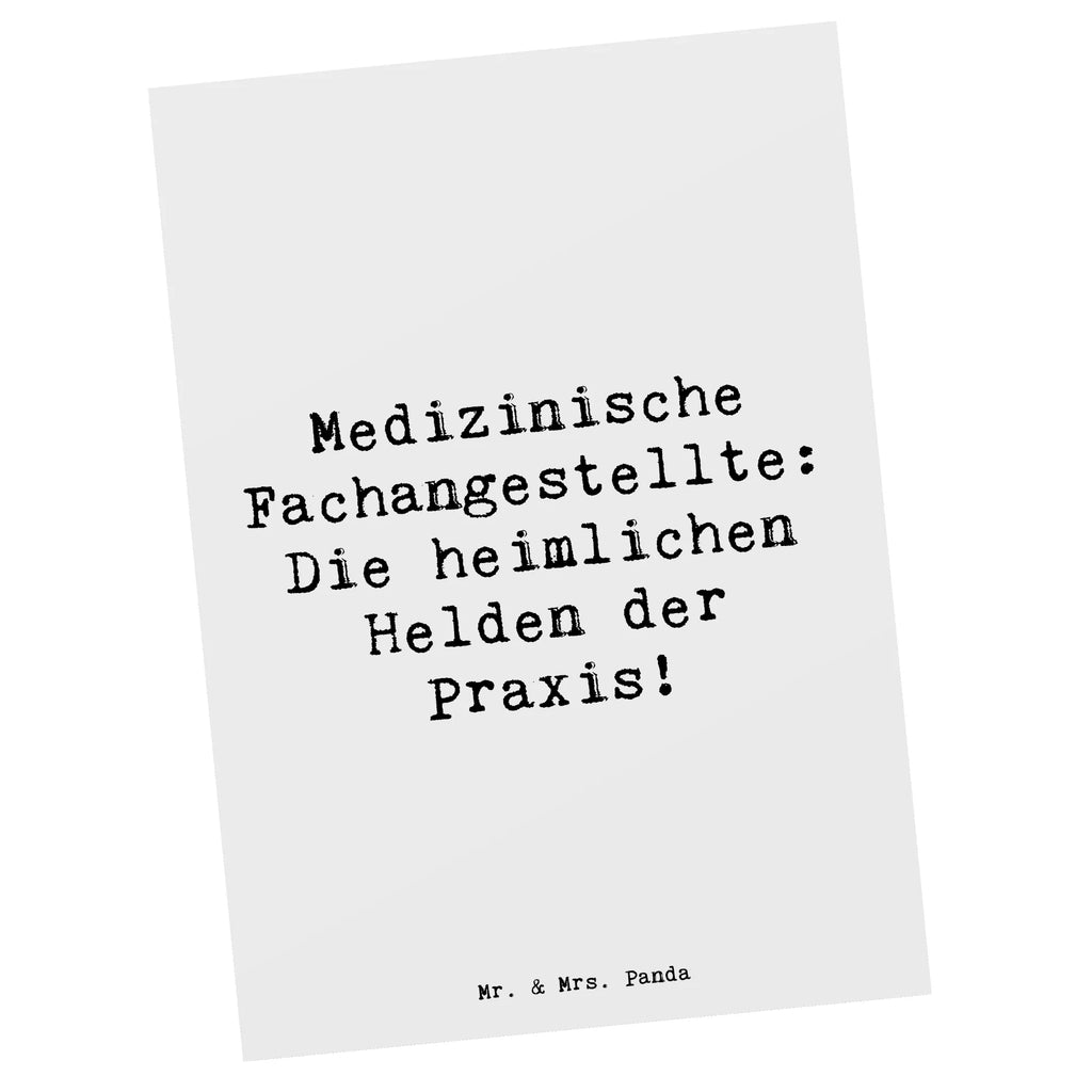 Postcard Saying Medizinische Fachangestellte: Die heimlichen Helden der Praxis! Karte, Einladung, Geburtstagskarte, Einladungskarten Geburtstag, Geschenkkarte, Grußkarte, Dankeskarte, Ansichtskarten, Einladung Geburtstag, Ansichtskarte, Postkarte, Einladungskarte, Beruf, Ausbildung, Jubiläum, Abschied, Rente, Kollege, Kollegin, Geschenk, Schenken, Arbeitskollege, Mitarbeiter, Firma, Danke, Dankeschön