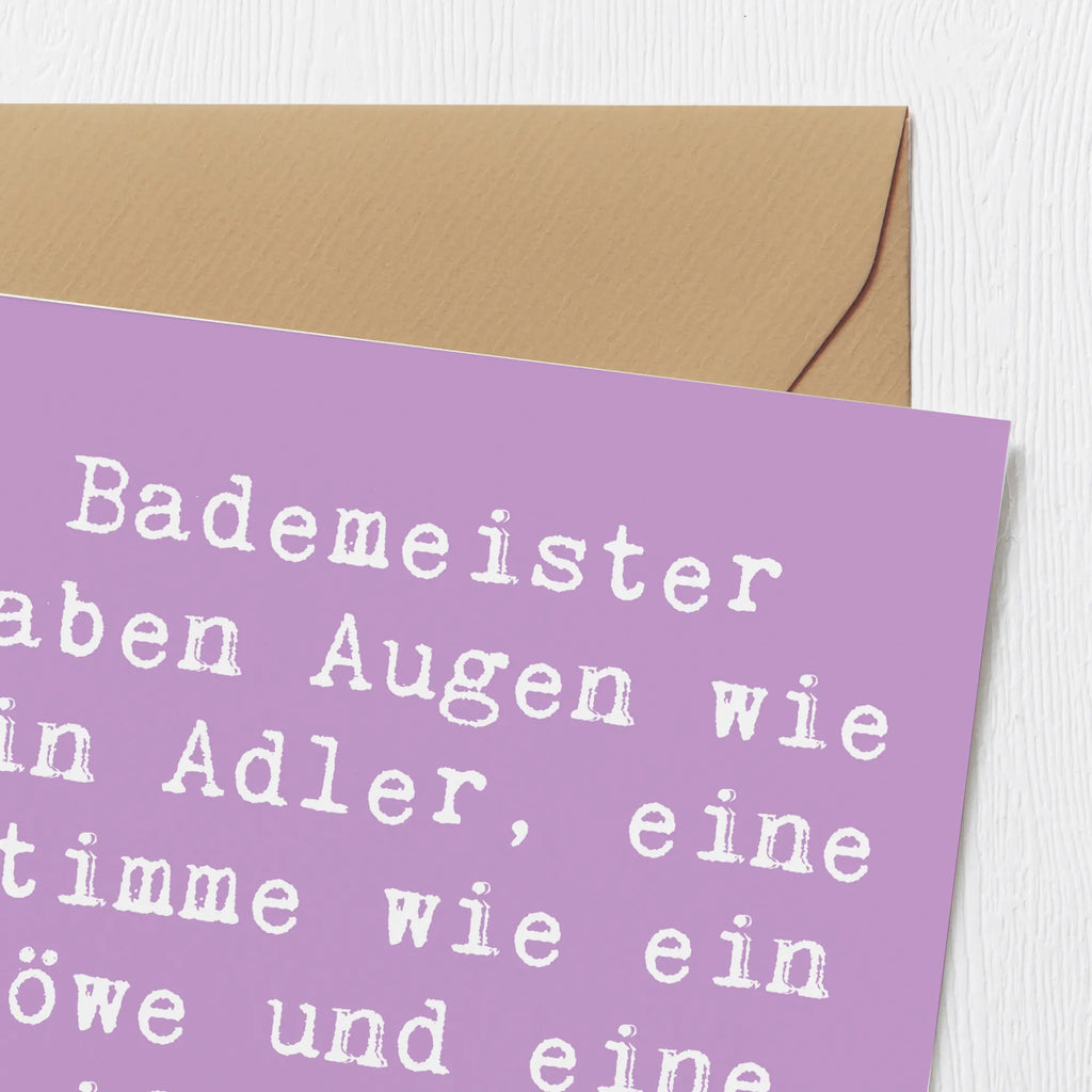 Deluxe Karte Spruch Bademeister Superheld Hochzeitskarte, Glückwunschkarte, Geburtstagskarte, Klappkarte, Hochwertige Klappkarte, Einladungskarte, Grußkarte, Karte, Hochwertige Grußkarte, Beruf, Ausbildung, Jubiläum, Abschied, Rente, Kollege, Kollegin, Geschenk, Schenken, Arbeitskollege, Mitarbeiter, Firma, Danke, Dankeschön