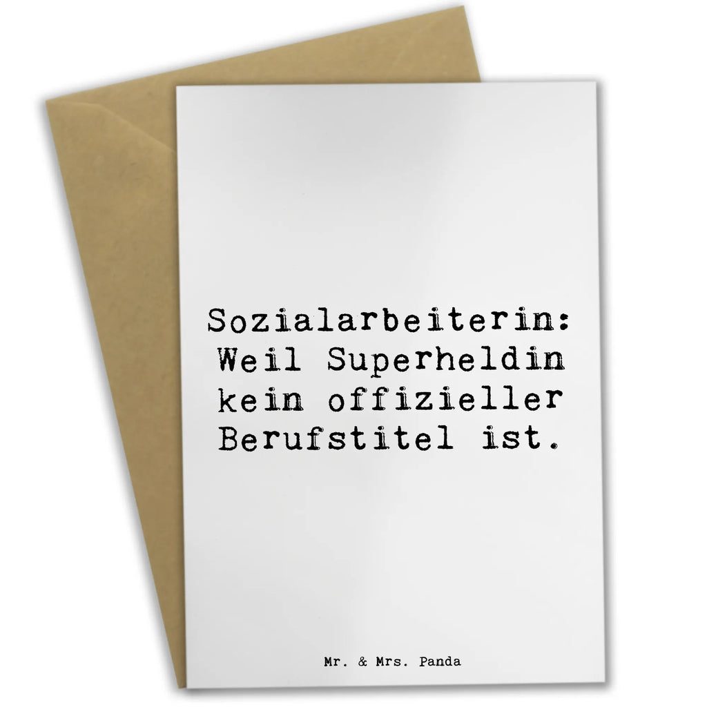 Greetings card Saying Sozialarbeiterin: Weil Superheldin kein offizieller Berufstitel ist. Glückwunschkarte, Hochzeitskarte, Grußkarte, Klappkarte, Karte, Einladungskarte, Ansichtskarten, Geburtstagskarte, Beruf, Ausbildung, Jubiläum, Abschied, Rente, Kollege, Kollegin, Geschenk, Schenken, Arbeitskollege, Mitarbeiter, Firma, Danke, Dankeschön