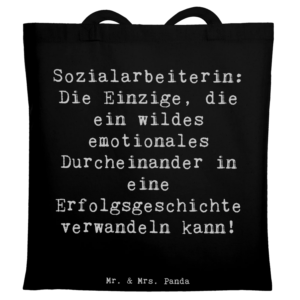 Tote bag Saying Sozialarbeiterin: Die Einzige, die ein wildes emotionales Durcheinander in eine Erfolgsgeschichte verwandeln kann! Einkaufstüte, Umhängetasche, Tragetasche, Jutetasche, Jutebeutel, Tasche, Badetasche, Strandtasche, Laptoptasche, Beuteltasche, Einkaufstasche, Shopper, Beutel, Schultertasche, Stofftasche, Stoffbeutel, Beruf, Ausbildung, Jubiläum, Abschied, Rente, Kollege, Kollegin, Geschenk, Schenken, Arbeitskollege, Mitarbeiter, Firma, Danke, Dankeschön