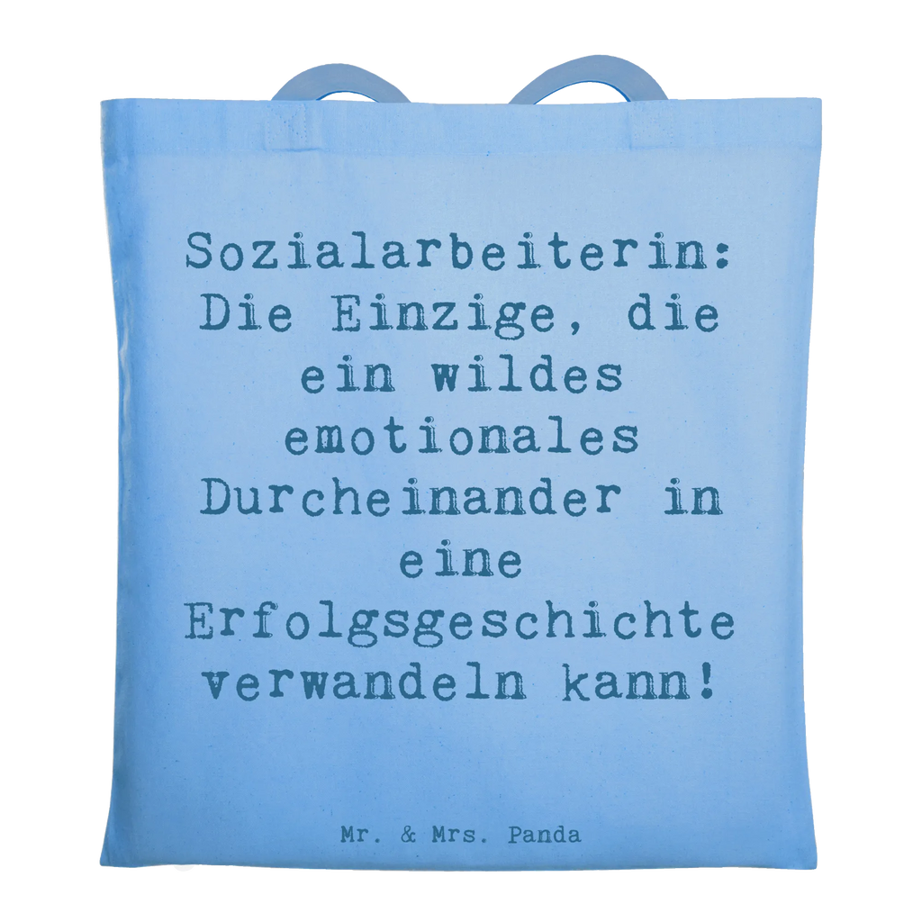 Tote bag Saying Sozialarbeiterin: Die Einzige, die ein wildes emotionales Durcheinander in eine Erfolgsgeschichte verwandeln kann! Einkaufstüte, Umhängetasche, Tragetasche, Jutetasche, Jutebeutel, Tasche, Badetasche, Strandtasche, Laptoptasche, Beuteltasche, Einkaufstasche, Shopper, Beutel, Schultertasche, Stofftasche, Stoffbeutel, Beruf, Ausbildung, Jubiläum, Abschied, Rente, Kollege, Kollegin, Geschenk, Schenken, Arbeitskollege, Mitarbeiter, Firma, Danke, Dankeschön