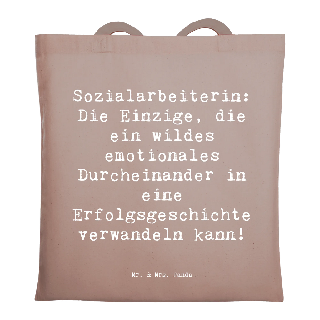 Tote bag Saying Sozialarbeiterin: Die Einzige, die ein wildes emotionales Durcheinander in eine Erfolgsgeschichte verwandeln kann! Einkaufstüte, Umhängetasche, Tragetasche, Jutetasche, Jutebeutel, Tasche, Badetasche, Strandtasche, Laptoptasche, Beuteltasche, Einkaufstasche, Shopper, Beutel, Schultertasche, Stofftasche, Stoffbeutel, Beruf, Ausbildung, Jubiläum, Abschied, Rente, Kollege, Kollegin, Geschenk, Schenken, Arbeitskollege, Mitarbeiter, Firma, Danke, Dankeschön