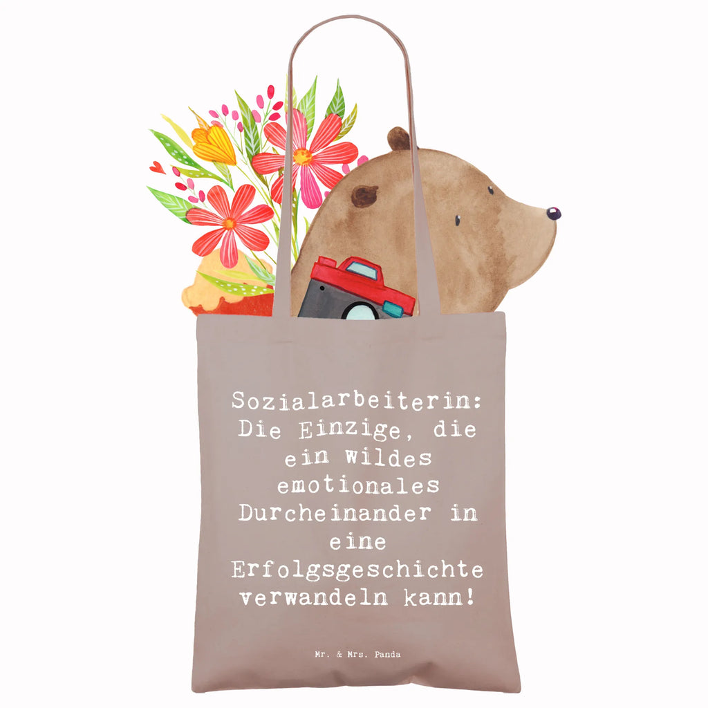 Tote bag Saying Sozialarbeiterin: Die Einzige, die ein wildes emotionales Durcheinander in eine Erfolgsgeschichte verwandeln kann! Einkaufstüte, Umhängetasche, Tragetasche, Jutetasche, Jutebeutel, Tasche, Badetasche, Strandtasche, Laptoptasche, Beuteltasche, Einkaufstasche, Shopper, Beutel, Schultertasche, Stofftasche, Stoffbeutel, Beruf, Ausbildung, Jubiläum, Abschied, Rente, Kollege, Kollegin, Geschenk, Schenken, Arbeitskollege, Mitarbeiter, Firma, Danke, Dankeschön