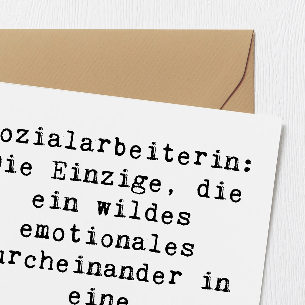 Deluxe Card Saying Sozialarbeiterin: Die Einzige, die ein wildes emotionales Durcheinander in eine Erfolgsgeschichte verwandeln kann! Grußkarte, Geburtstagskarte, Einladungskarte, Glückwunschkarte, Karte, Klappkarte, Hochwertige Klappkarte, Hochzeitskarte, Hochwertige Grußkarte, Beruf, Ausbildung, Jubiläum, Abschied, Rente, Kollege, Kollegin, Geschenk, Schenken, Arbeitskollege, Mitarbeiter, Firma, Danke, Dankeschön