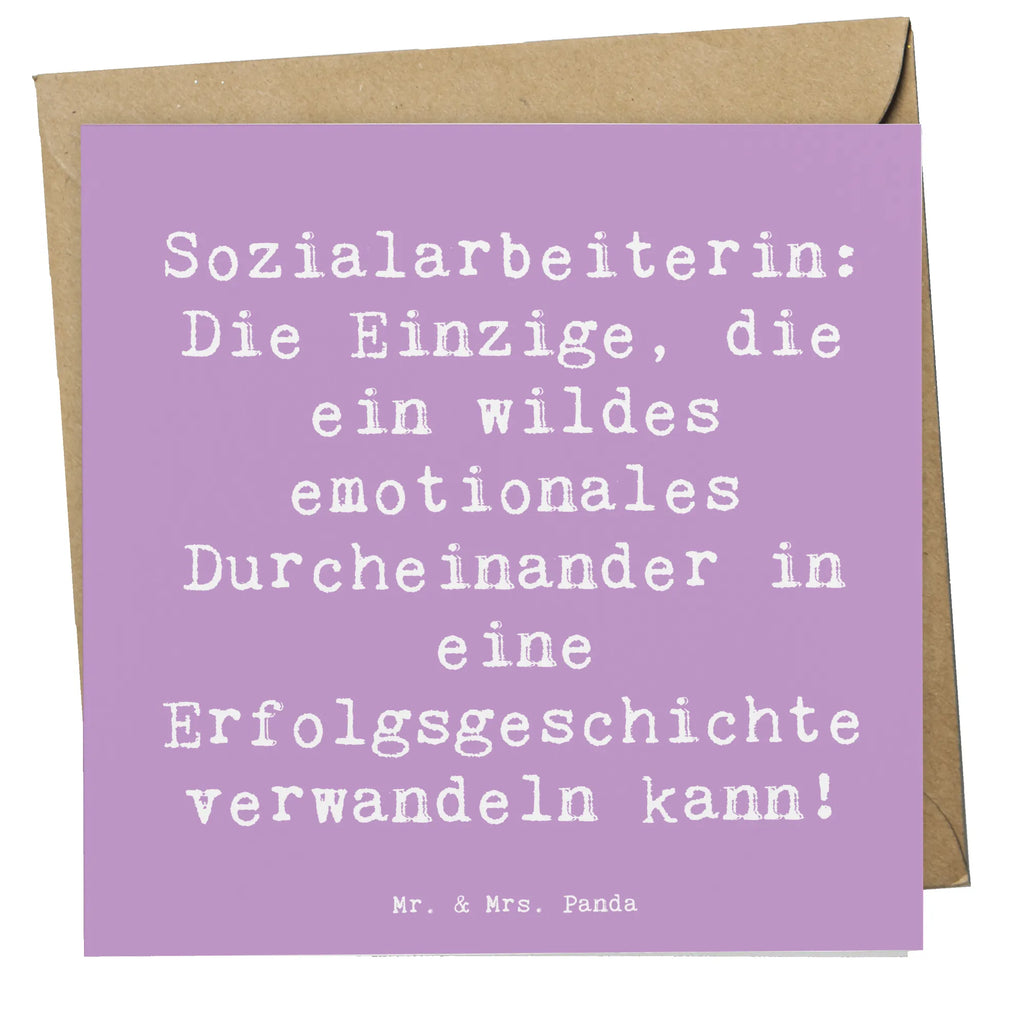 Deluxe Card Saying Sozialarbeiterin: Die Einzige, die ein wildes emotionales Durcheinander in eine Erfolgsgeschichte verwandeln kann! Grußkarte, Geburtstagskarte, Einladungskarte, Glückwunschkarte, Karte, Klappkarte, Hochwertige Klappkarte, Hochzeitskarte, Hochwertige Grußkarte, Beruf, Ausbildung, Jubiläum, Abschied, Rente, Kollege, Kollegin, Geschenk, Schenken, Arbeitskollege, Mitarbeiter, Firma, Danke, Dankeschön