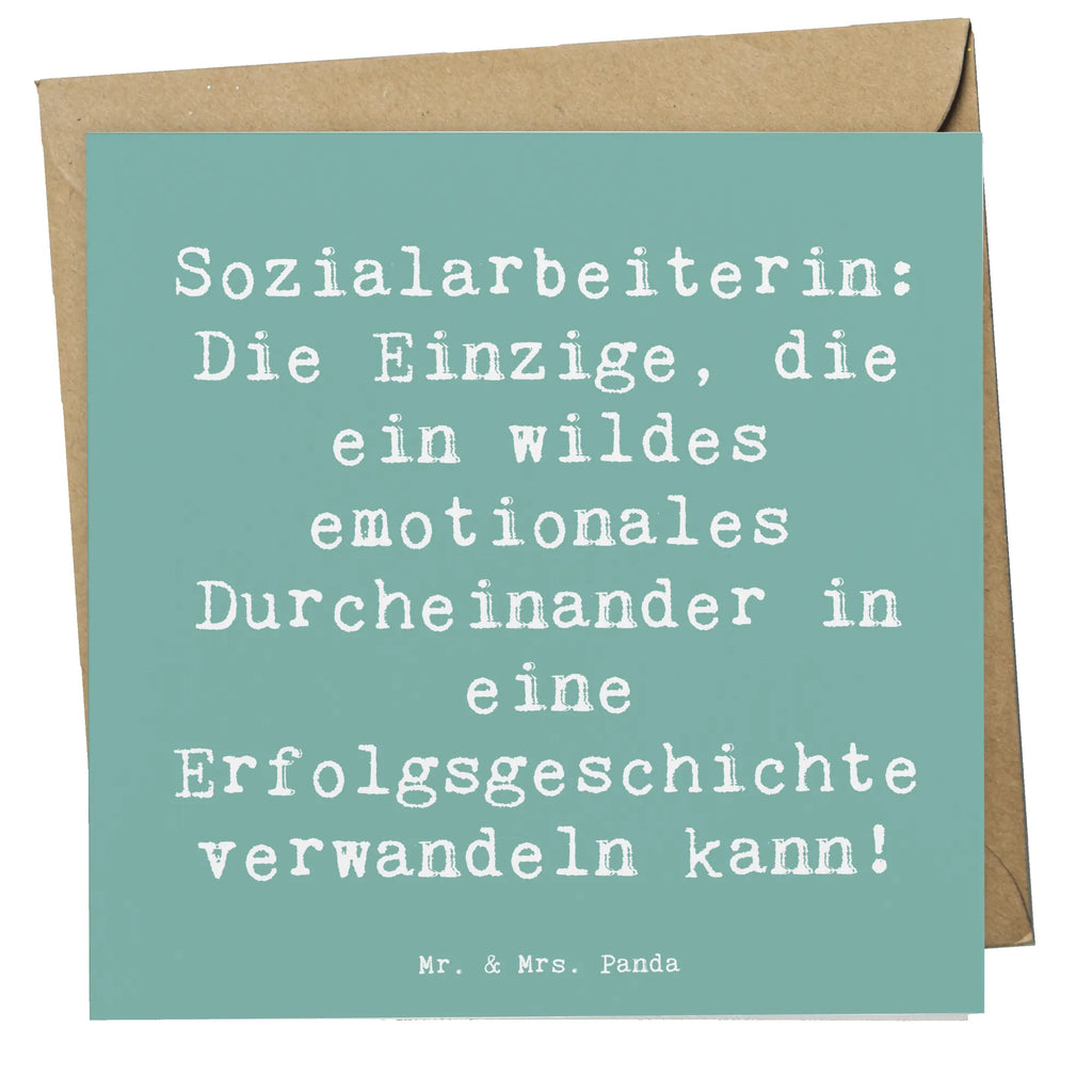 Deluxe Card Saying Sozialarbeiterin: Die Einzige, die ein wildes emotionales Durcheinander in eine Erfolgsgeschichte verwandeln kann! Grußkarte, Geburtstagskarte, Einladungskarte, Glückwunschkarte, Karte, Klappkarte, Hochwertige Klappkarte, Hochzeitskarte, Hochwertige Grußkarte, Beruf, Ausbildung, Jubiläum, Abschied, Rente, Kollege, Kollegin, Geschenk, Schenken, Arbeitskollege, Mitarbeiter, Firma, Danke, Dankeschön