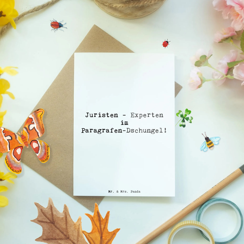 Greetings card Saying Juristen - Experten im Paragrafen-Dschungel! Ansichtskarten, Karte, Grußkarte, Geburtstagskarte, Klappkarte, Hochzeitskarte, Glückwunschkarte, Einladungskarte, Beruf, Ausbildung, Jubiläum, Abschied, Rente, Kollege, Kollegin, Geschenk, Schenken, Arbeitskollege, Mitarbeiter, Firma, Danke, Dankeschön