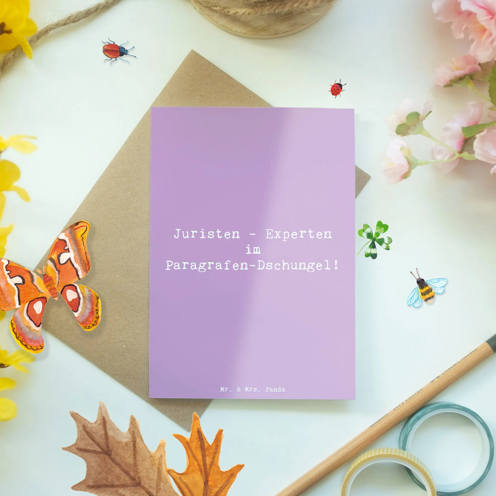 Greetings card Saying Juristen - Experten im Paragrafen-Dschungel! Ansichtskarten, Karte, Grußkarte, Geburtstagskarte, Klappkarte, Hochzeitskarte, Glückwunschkarte, Einladungskarte, Beruf, Ausbildung, Jubiläum, Abschied, Rente, Kollege, Kollegin, Geschenk, Schenken, Arbeitskollege, Mitarbeiter, Firma, Danke, Dankeschön