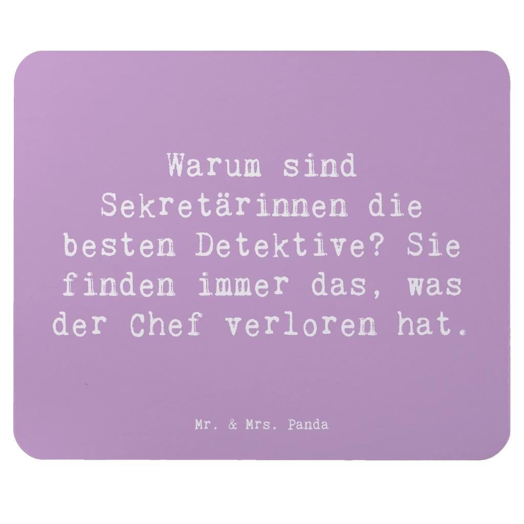 Mouse mat Saying Warum sind Sekretärinnen die besten Detektive? Sie finden immer das, was der Chef verloren hat. PC Zubehör, Büroausstattung, Mauspad, Computer zubehör, Designer Mauspad, Mauspad Büro, Mausunterlage, Mousepad, Arbeitszimmer, Einzigartiges Mauspad, Beruf, Ausbildung, Jubiläum, Abschied, Rente, Kollege, Kollegin, Geschenk, Schenken, Arbeitskollege, Mitarbeiter, Firma, Danke, Dankeschön
