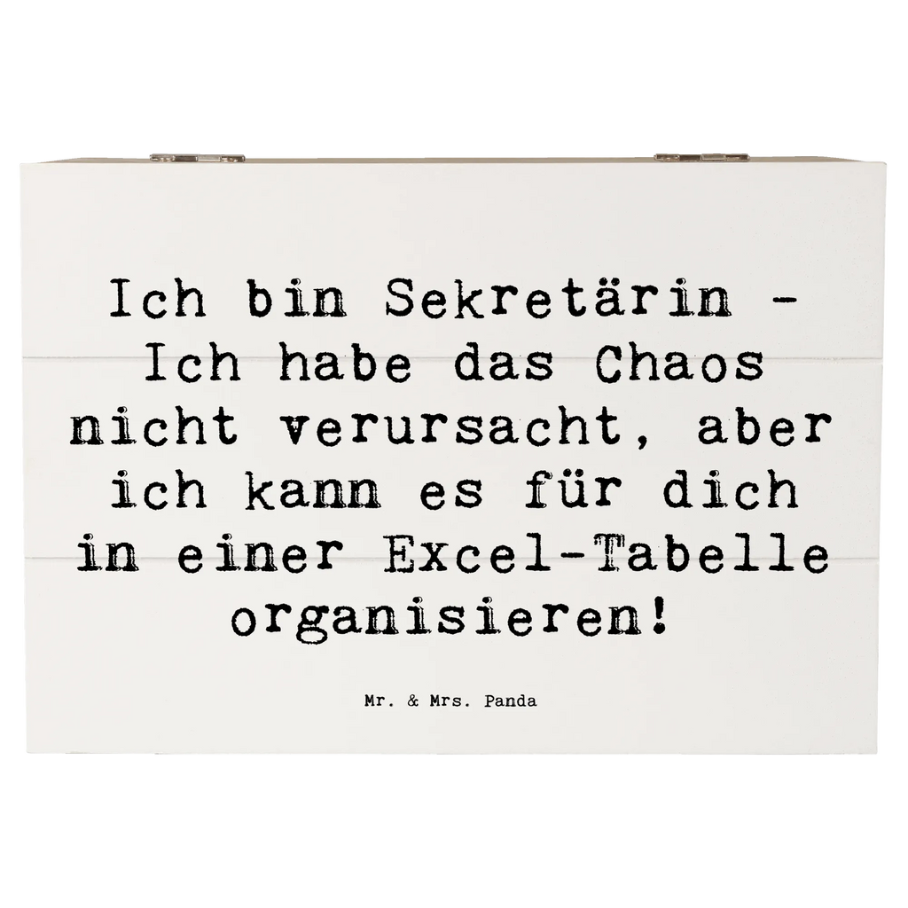 Holzkiste Spruch Ich bin Sekretärin - Ich habe das Chaos nicht verursacht, aber ich kann es für dich in einer Excel-Tabelle organisieren! Truhe, Erinnerungskiste, Aufbewahrungsbox, Dekokiste, Kiste, Schatulle, Geschenkbox, Schatzkiste, Erinnerungsbox, Holzkiste, XXL, Geschenkdose, Beruf, Ausbildung, Jubiläum, Abschied, Rente, Kollege, Kollegin, Geschenk, Schenken, Arbeitskollege, Mitarbeiter, Firma, Danke, Dankeschön